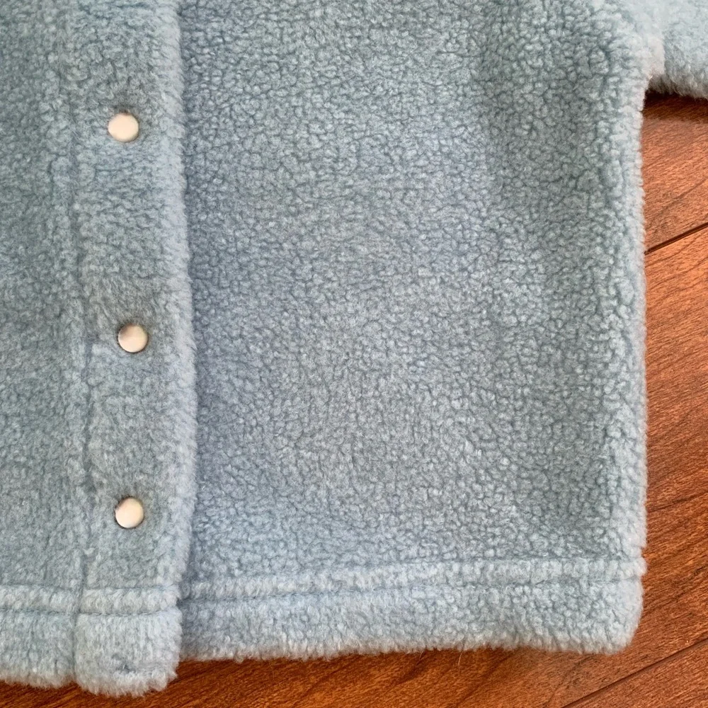 Vintage Baby Gap•Girl's Blue Snap Front Fleece Jacket 12-18 Months